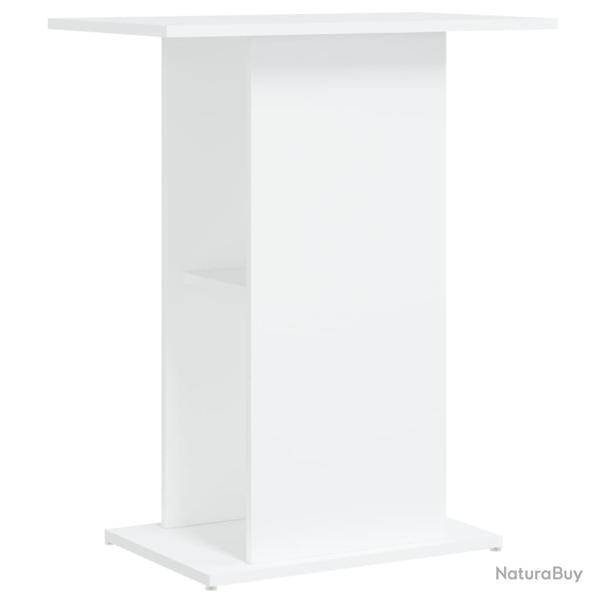 Support base pour aquarium armoire meuble 60,5 x 36 x 72,5 cm bois d'ing�nierie blanc 02_0045061