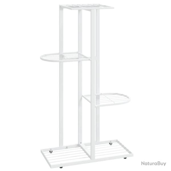 Support pour plantes meuble fleur 4 niveaux 43 x 22 x 76 cm m�tal blanc 02_0045159