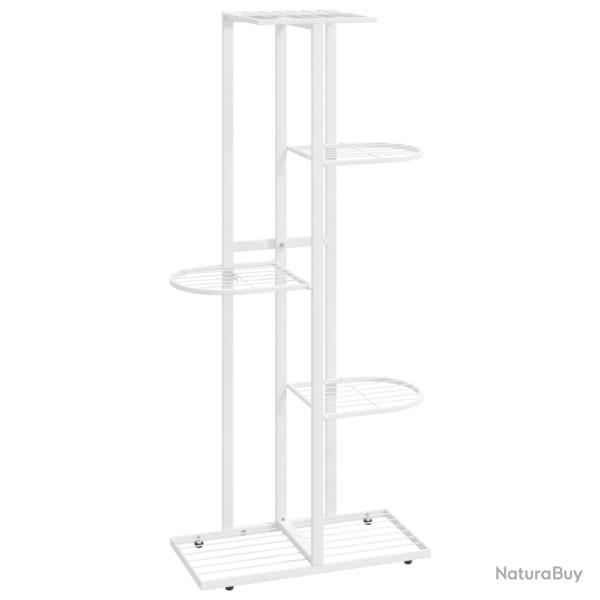 Support pour plantes meuble fleur 5 niveaux 43 x 22 x 98 cm m�tal blanc 02_0045161