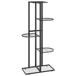 Support pour plantes meuble fleur 5 niveaux 43 x 22 x 98 cm m&eacute;tal noir 02_0045162