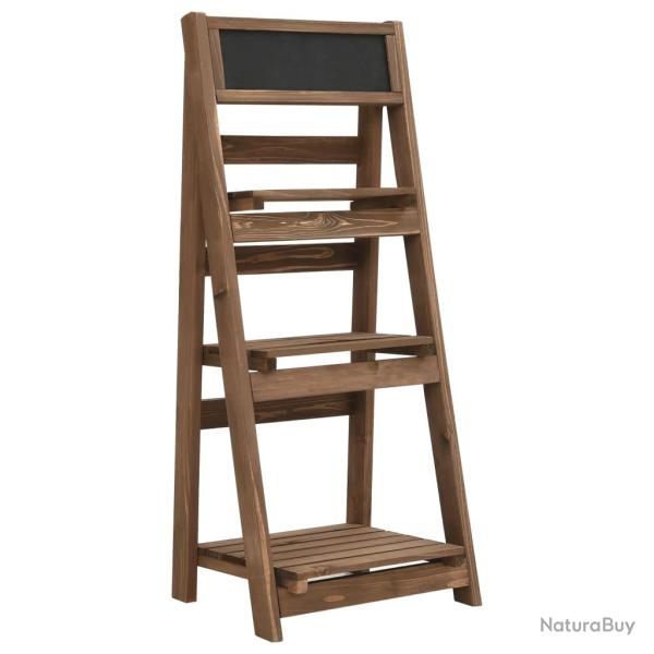 Support � plantes meuble fleurs � 3 niveaux avec tableau 40 x 30 x 90 cm Pin marron 02_0045249