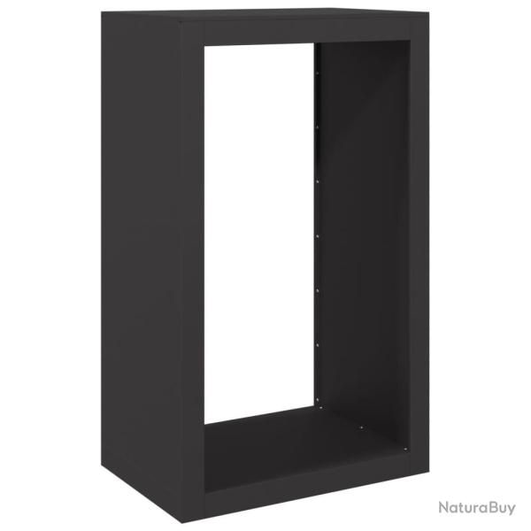 Portant de bois de chauffage 60 x 40 x 100 cm acier noir 02_0043720
