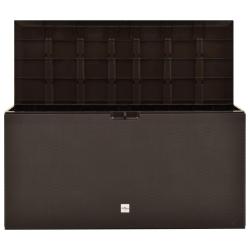 Coffre bo&icirc;te meuble de jardin rangement 114 x 47 x 60 cm marron 02_0013094