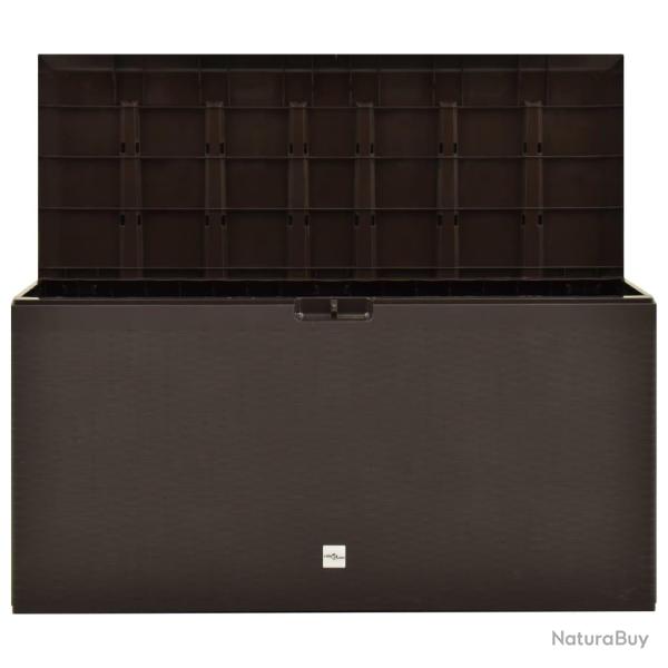Coffre bo�te meuble de jardin rangement 114 x 47 x 60 cm marron 02_0013094