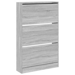 Meuble &agrave; chaussures sonoma 80 x 21 x 125,5 cm bois d'ing&eacute;nierie gris 02_0043432