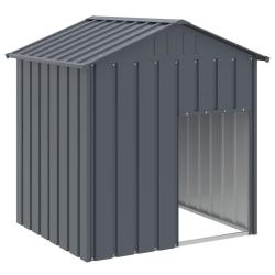 Niche pour chien avec toit acier galvanis&eacute; anthracite 02_0043515