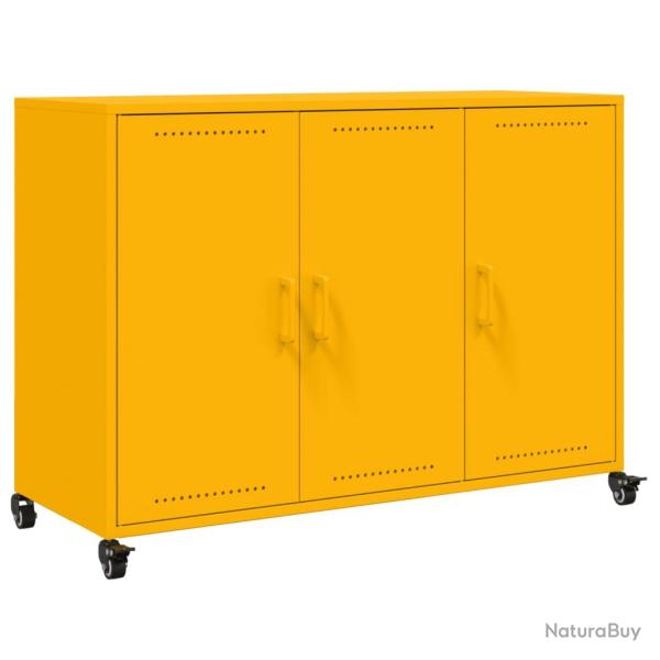 Buffet bahut commode armoire meuble de rangement organisateur cuisine salle de s�jour salon jaune m