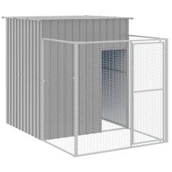 Niche pour chien avec cour clair 165 x 251 x 181 cm gris 02_0043497