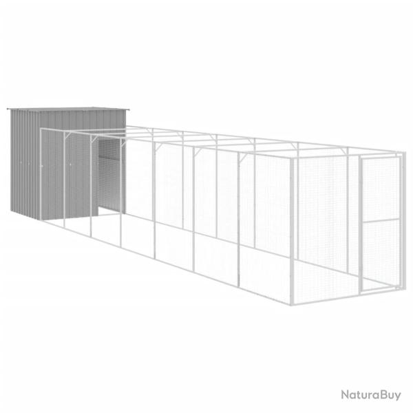Niche pour chien avec cour clair 165 x 863 x 181 cm gris 02_0043500