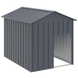 Niche pour chien avec toit acier galvanis&eacute; anthracite 02_0043517