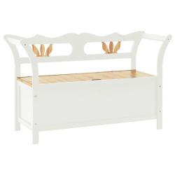 Banc banquette 107 x 45 x 75,5 cm bois de sapin solide blanc 02_0010942
