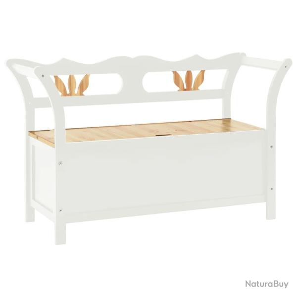 Banc banquette 107 x 45 x 75,5 cm bois de sapin solide blanc 02_0010942