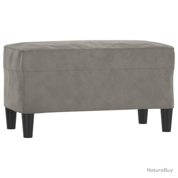 Banc banquette 70 x 35 x 41 cm velours gris clair 02_0010524