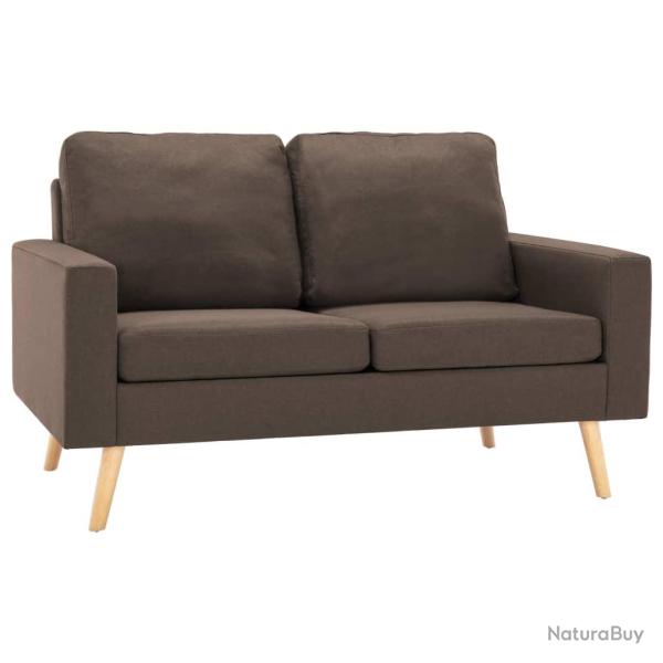 Ensemble de canap�s 2 pi�ces tissu marron 02_0020184