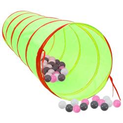 Tunnel de jeu pour enfants avec 250 balles vert 175 cm polyester 02_0005128