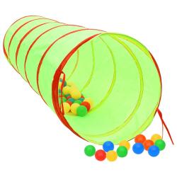 Tunnel de jeu pour enfants avec 250 balles 175 cm polyester vert 02_0005195