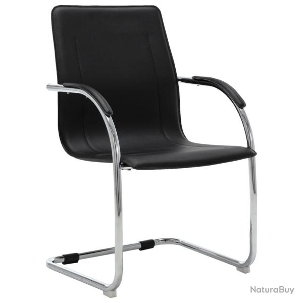 Chaise fauteuil si�ge de bureau informatique �tude cantilever similicuir noir 02_0023995