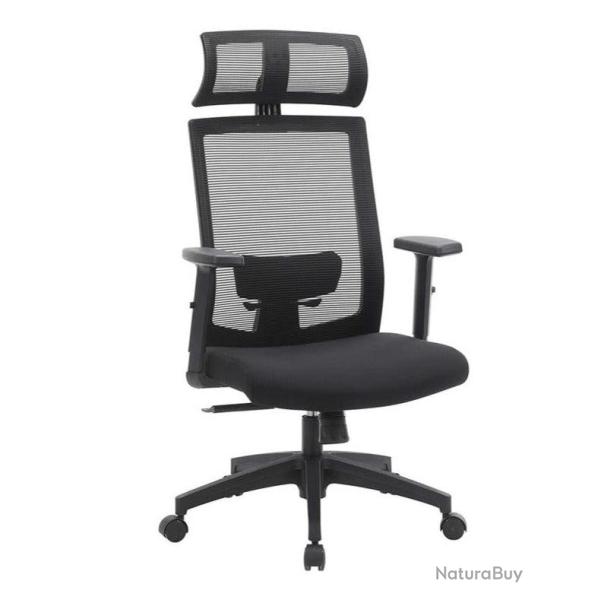 Fauteuil de bureau chaise de bureau en toile si�ge ergonomique pivotant � 360� support lombaire r�g