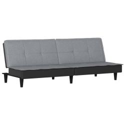 Canap&eacute;-lit 200 x 89 x 70 cm tissu gris clair 02_0019832