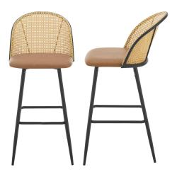 Lot de 2 tabourets de bar 102 x 44 x 63 cm marron 03_0008731