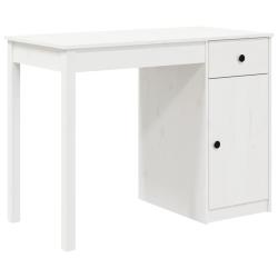 Bureau table poste de travail meuble d'ordinateur informatique &eacute;tude 100 x 50 x 75 cm bois massif d