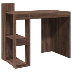 Bureau table poste de travail meuble d'ordinateur informatique &eacute;tude ch&ecirc;ne 103,5 x 56,5 x 94 cm boi