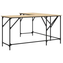 Bureau table poste de travail meuble d'ordinateur informatique &eacute;tude ch&ecirc;ne sonoma 149 x 149 x 75 cm