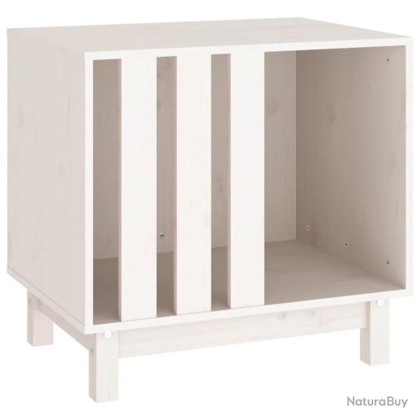 Niche pour chien 60 x 45 x 57 cm bois de pin massif blanc 02_0043450