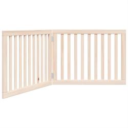 Barri&egrave;re de s&eacute;curit&eacute; pour chien animaux de compagnie pliable 2 panneaux 160 cm bois de peuplier mar