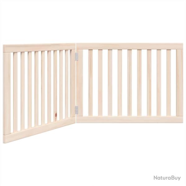 Barri�re de s�curit� pour chien animaux de compagnie pliable 2 panneaux 160 cm bois de peuplier mar