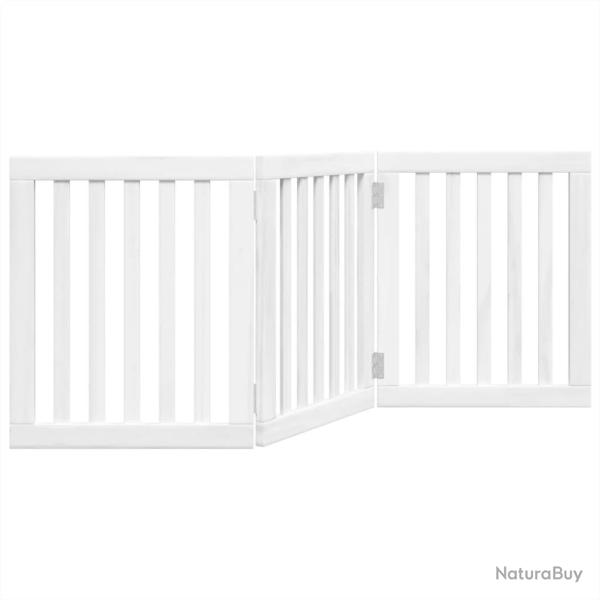 Barri�re de s�curit� pour chien animaux de compagnie pliable 3 panneaux 150 cm bois de peuplier bla
