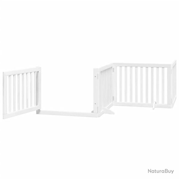 Barri�re de s�curit� pour chien animaux de compagnie porte pliable 12 panneaux bois de peuplier bla