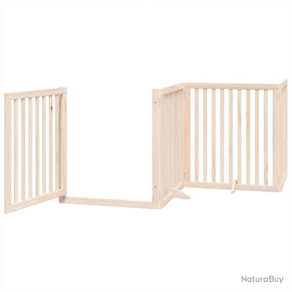 Barri�re de s�curit� pour chien animaux de compagnie porte pliable 10 panneaux bois de peuplier mar