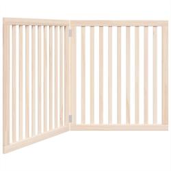 Barri&egrave;re de s&eacute;curit&eacute; pour chien animaux de compagnie pliable 2 panneaux 160 cm bois de peuplier mar