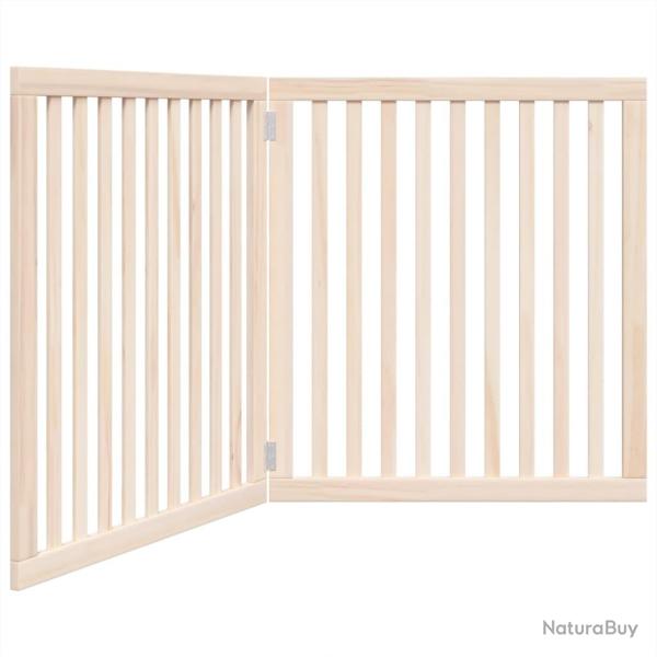 Barri�re de s�curit� pour chien animaux de compagnie pliable 2 panneaux 160 cm bois de peuplier mar