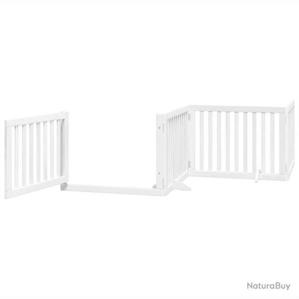 Barri�re de s�curit� pour chien animaux de compagnie porte pliable 10 panneaux bois de peuplier bla