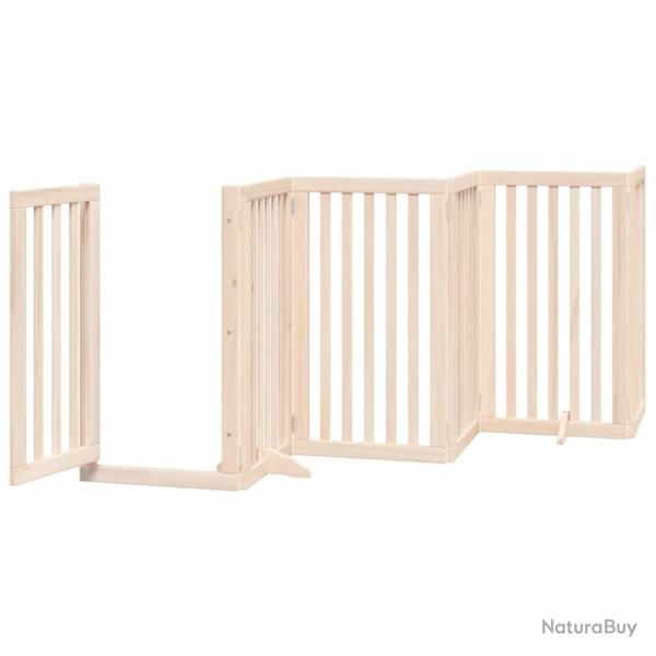 Barri�re de s�curit� pour chien animaux de compagnie porte pliable 12 panneaux bois de peuplier mar