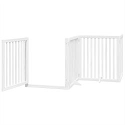Barri&egrave;re de s&eacute;curit&eacute; pour chien animaux de compagnie porte pliable 12 panneaux bois de peuplier bla