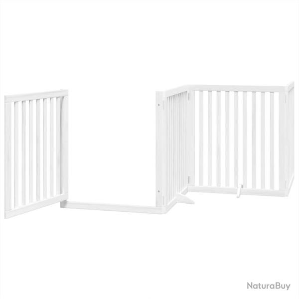 Barri�re de s�curit� pour chien animaux de compagnie porte pliable 12 panneaux bois de peuplier bla