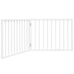 Barri&egrave;re de s&eacute;curit&eacute; pour chien animaux de compagnie pliable 2 panneaux 160 cm bois de peuplier bla