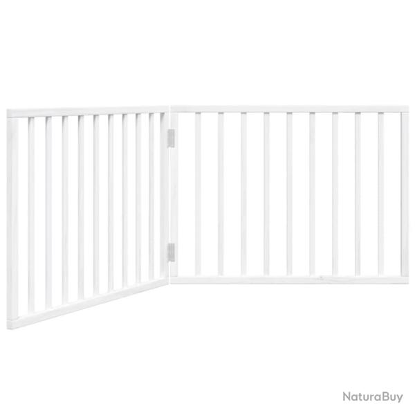 Barri�re de s�curit� pour chien animaux de compagnie pliable 2 panneaux 160 cm bois de peuplier bla