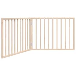 Barri&egrave;re de s&eacute;curit&eacute; pour chien animaux de compagnie pliable 2 panneaux 160 cm bois de peuplier mar