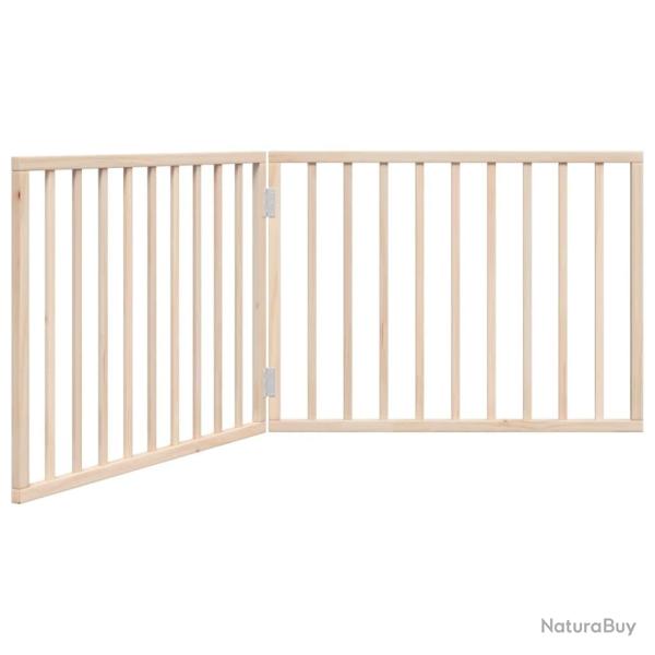 Barri�re de s�curit� pour chien animaux de compagnie pliable 2 panneaux 160 cm bois de peuplier mar
