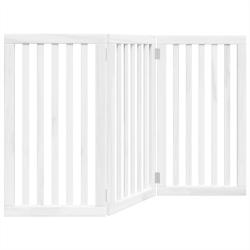 Barri&egrave;re de s&eacute;curit&eacute; pour chien animaux de compagnie pliable 3 panneaux 150 cm bois de peuplier bla