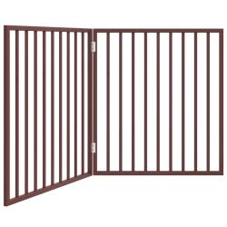 Barri&egrave;re de s&eacute;curit&eacute; pour chien animaux de compagnie pliable 2 panneaux 160 cm bois de peuplier mar
