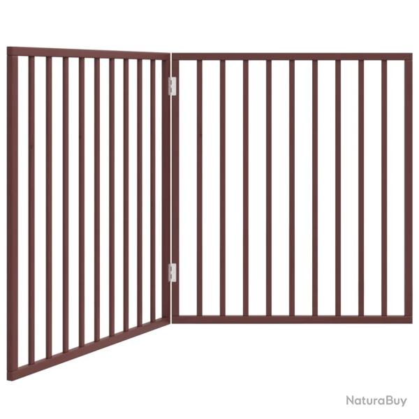 Barri�re de s�curit� pour chien animaux de compagnie pliable 2 panneaux 160 cm bois de peuplier mar