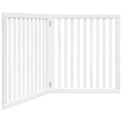 Barri&egrave;re de s&eacute;curit&eacute; pour chien animaux de compagnie pliable 2 panneaux 160 cm bois de peuplier bla