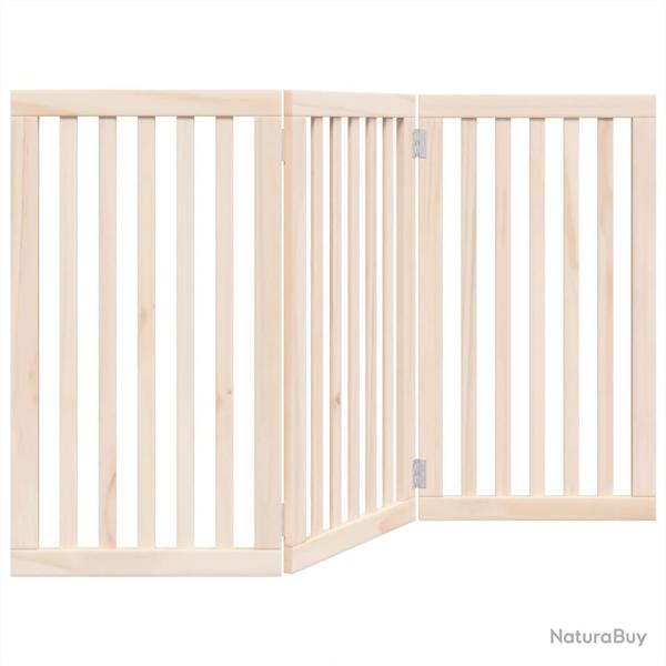 Barri�re de s�curit� pour chien animaux de compagnie pliable 3 panneaux 150 cm bois de peuplier mar
