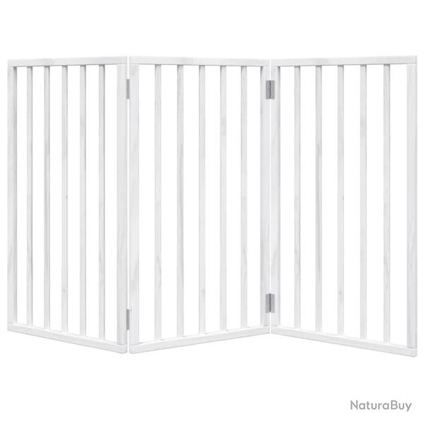 Barri�re de s�curit� pour chien animaux de compagnie pliable 3 panneaux 150 cm bois de peuplier bla