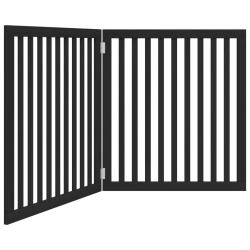 Barri&egrave;re de s&eacute;curit&eacute; pour chien animaux de compagnie 80 x 90 x 2 cm pliable 2 panneaux bois de peup